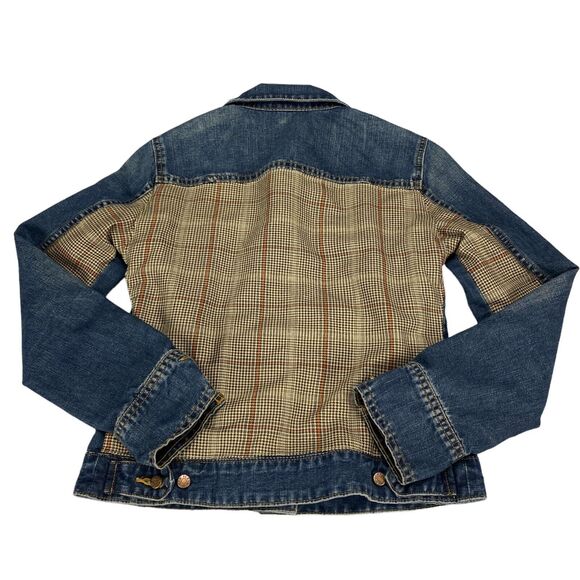 J. CREW Trucker Jacket Womens Small Blue Long Sleeve Denim Collared Button Front - Picture 2 of 16